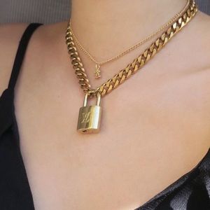 Repurposed Louis Vuitton Lock Necklace